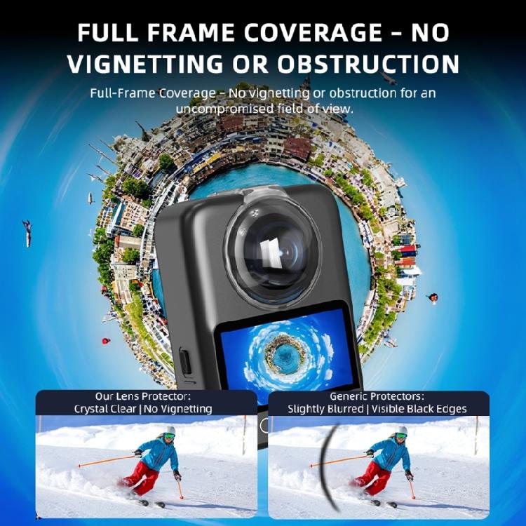 Ruggeds Transparents Lens Protectors for 360 Cameras Shock Absorbing Structure Dustproof Solution