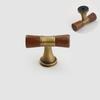 Walnut Drawer Pulls Brass Round Knobs Decorative Cupboard Handles  Furniture Hardware