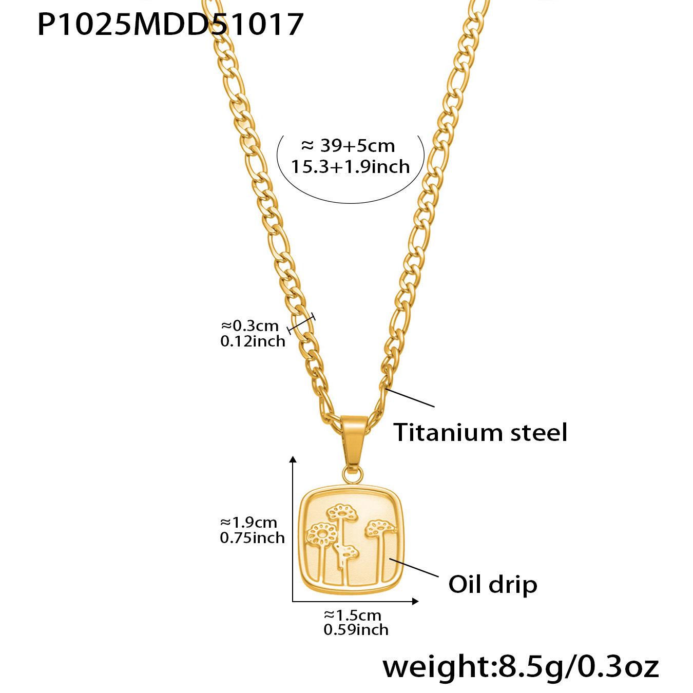 Qiong Yao Zircon Padlock & Flower Pendant Necklace for Women