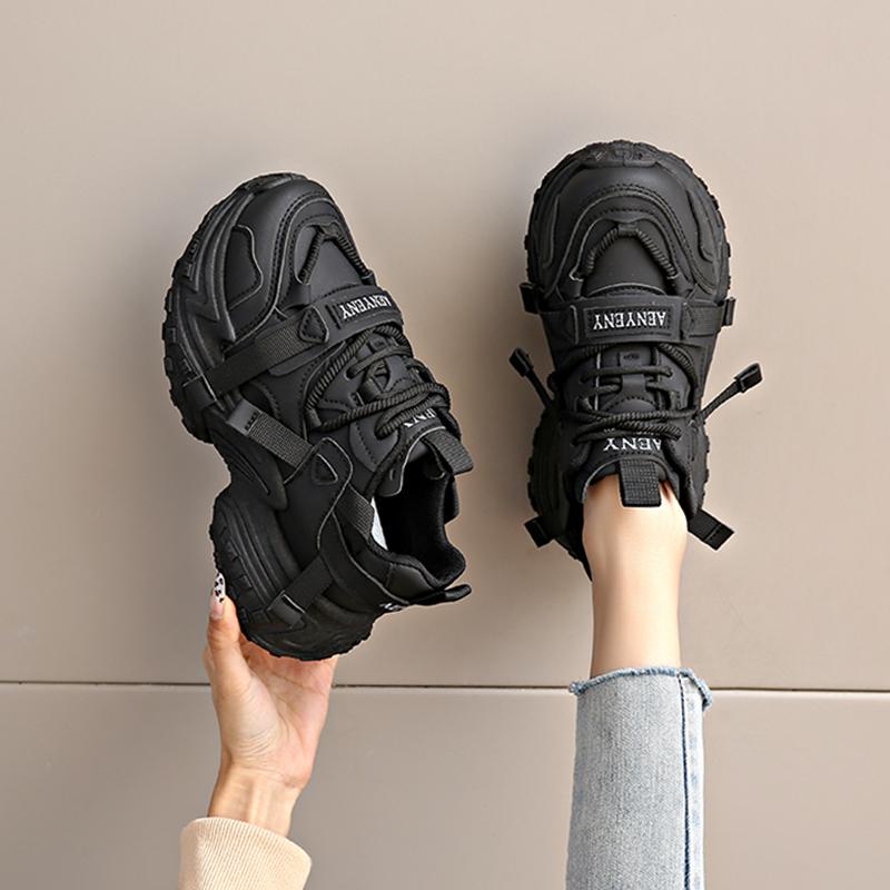 Womens Sports Shoes Thick Sole 2025 Summer New Chunky Sneakers Casual Mesh Breathable Trainers Sports Running Casual Shoes