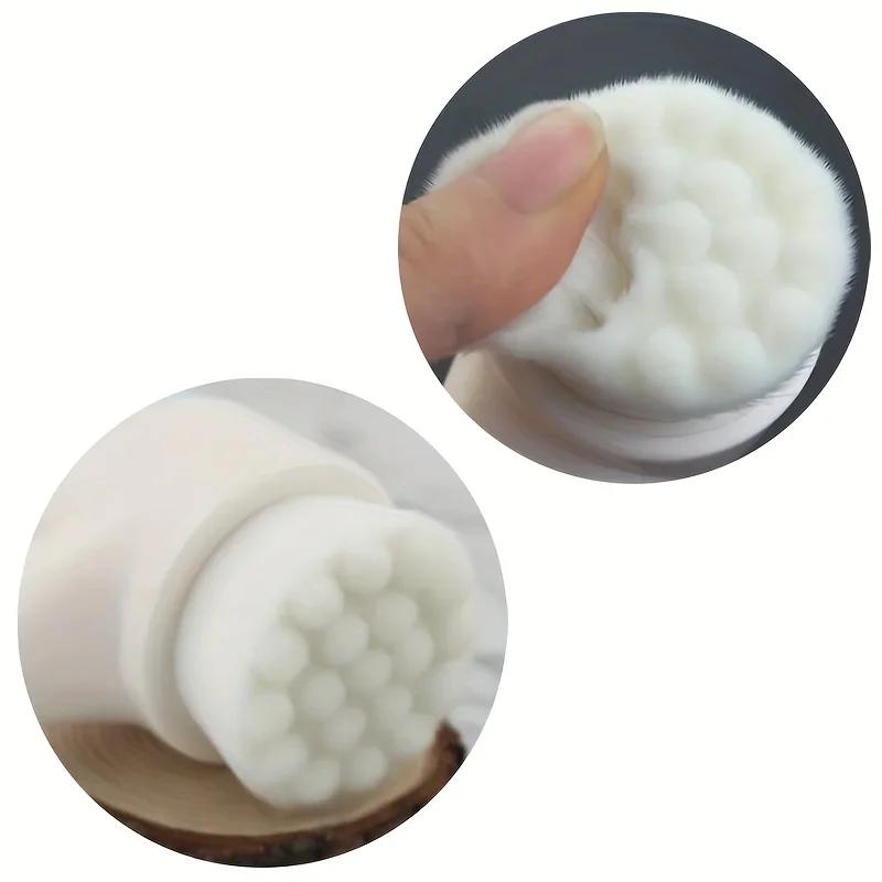 Pet Paw Cleaning Brush, Dog Foot Washer Silicone Double-Sided Massage Brush, Plastic Pet Foot Cleaning Tool with Soft Bristles F