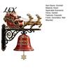 Christmas Doorbell Decoration Bell Wall Hanging Decoration, Santa Sleigh Reindeer Ornament, Large Decorative Unique Winter Home Decorations for Porch