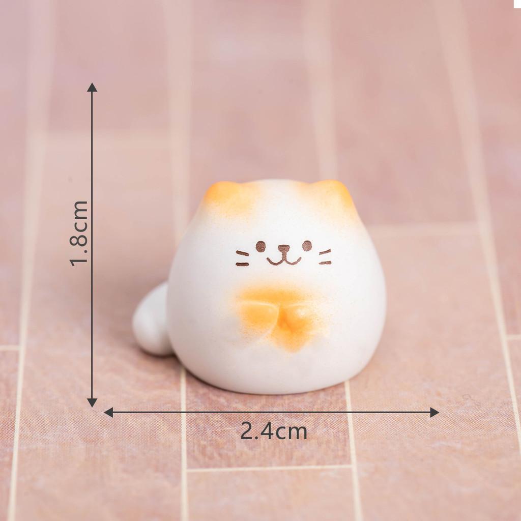 8Pcs Cartoon Mini Cat Miniatures Resin Animal Ornaments Fairy Garden Decoration Micro Landscape 