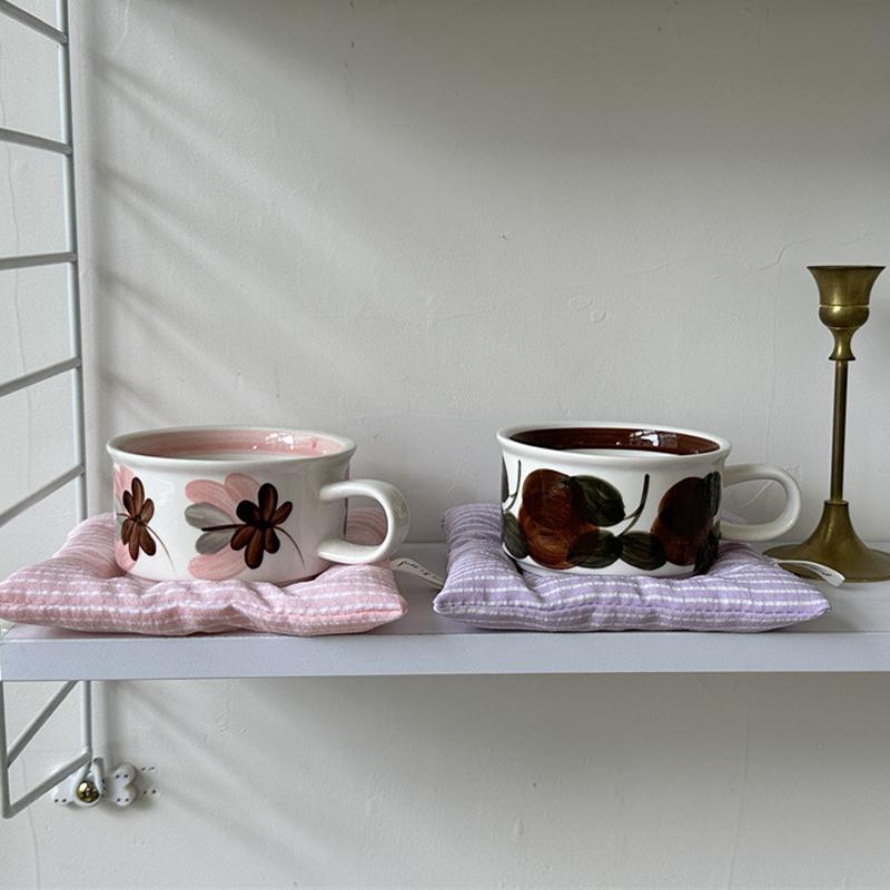 Handgefertigt Gestreift Baumwolle Untersetzer Tuch Isolierpad Tischsets Platzsets Heimdekoration Küchenzubehör Für Tassen Teller