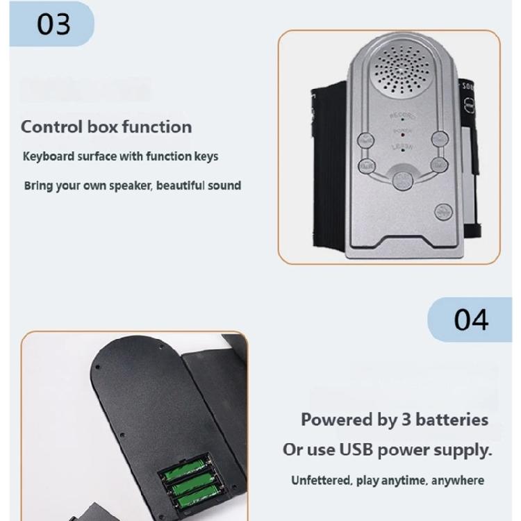 Built in Speaker 49 Key Piano Foldable Piano USB Connectivity Silicone Keys Practical Design for Home Entertainment