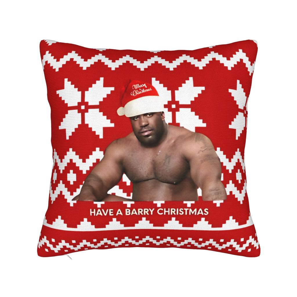 Decorative Pillow Cover Funny Barry Wood Meme Christmas Accessories Car Pillow Case Cover Zippered Multiple Sizes