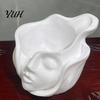 PLA Planter Pot Abstract Human Face Pot, 3D Printed Head Shape Succulents Plants Container Flowerpot, for Home Office Balcony Decor Indoor