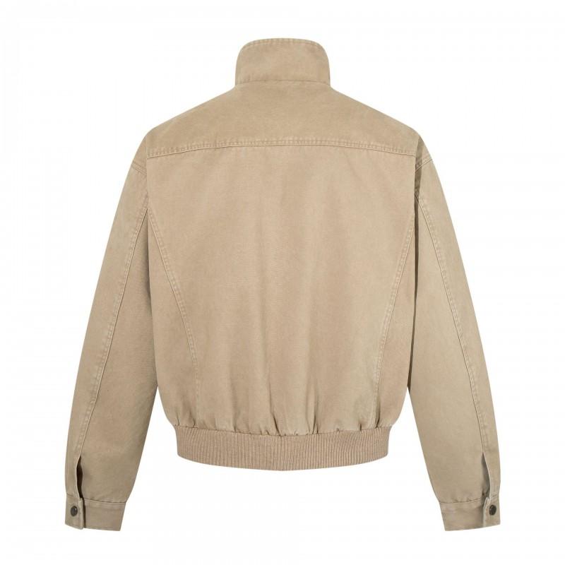 26121 High Street American Style Metal Buckle Jacket Loose Fit Cargo Coat Men