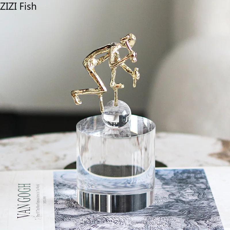 Chiseling Stones Statues of Figures Sculptor Abstract Crafts Ornaments Desk Decoration Crystal Sculpture Room Aesthetic Decor