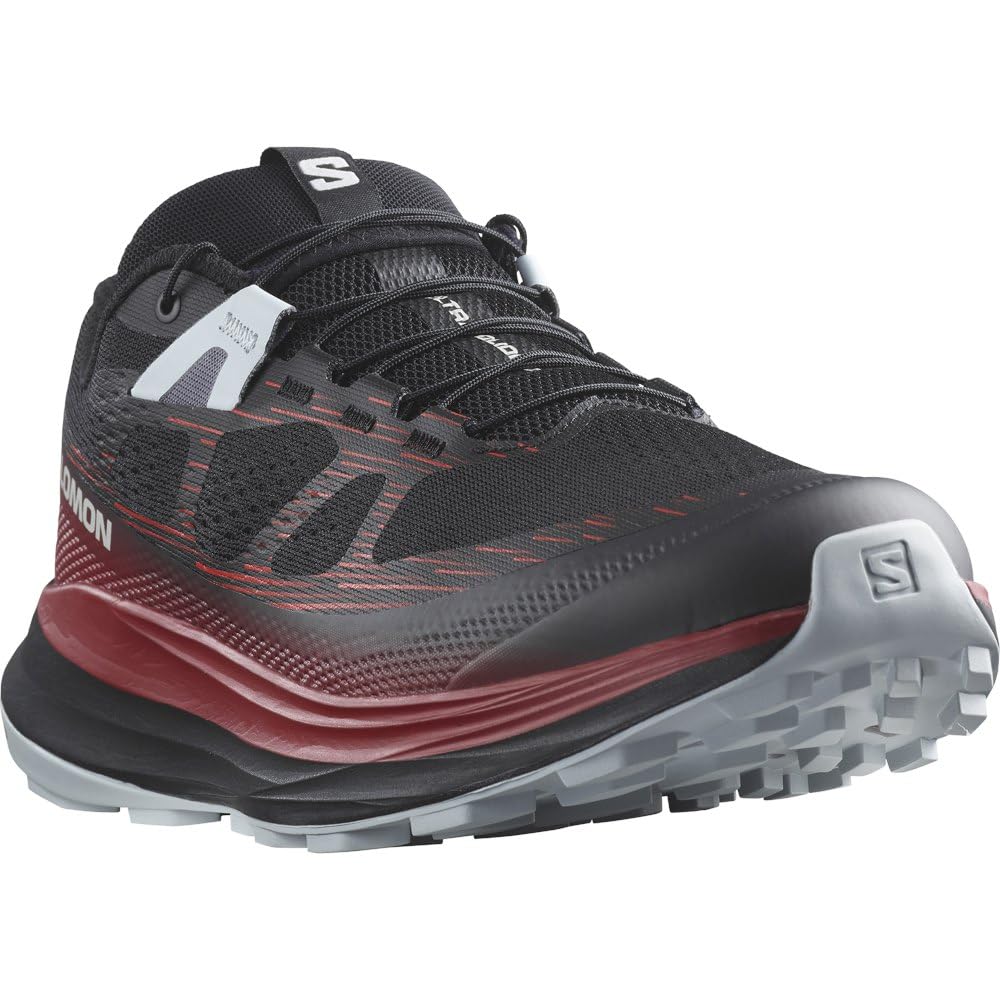 Salomon Ultra Glide 2 Trail Running Size Shoes, Unisex, Black/Biking Red/Pearl Blue, 27.5