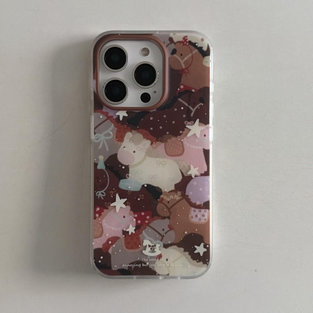 Ins spritzende Tinte Bogen Pony gilt für Apple 17 Handyhülle iphone16promax neu 15 Mädchenherz Rundumschutz Anti-Drop 17pro Internet-Berühmtheit