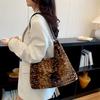 Yogodlns Soft Plush Women's Small Handbags Simple Faux Fur Female Fluffy Clutch Purse Winter Fashion Furry Tote Solid Color Shoulder Bags