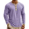 Men's Solid Color Button Down Long Sleeve Tops Men's Casual Fashion Long Sleeve Tops