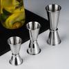 304 Stainless Steel Double-Ended Cocktail Measuring Cup (15/30ml Oz) With Rolled Edge 30/60ml Measuring Glass