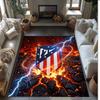Atletico Madrid Printed Flannel Area Rug Non Slip Soft Polyester Floor Carpet Indoor Decor Mat for Bedroom Living Room Sofa Game Room Home Decoration