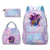 KPop Demon Hunters Student Backpack Crossbody Bag Casual Pencil Case Set of 3 Fashion Trendy Unisex