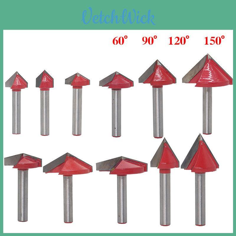 14 Inch Shank 150 Degree Cnc Carbide Alloy Milling Cutter For Precise 3d V Routing