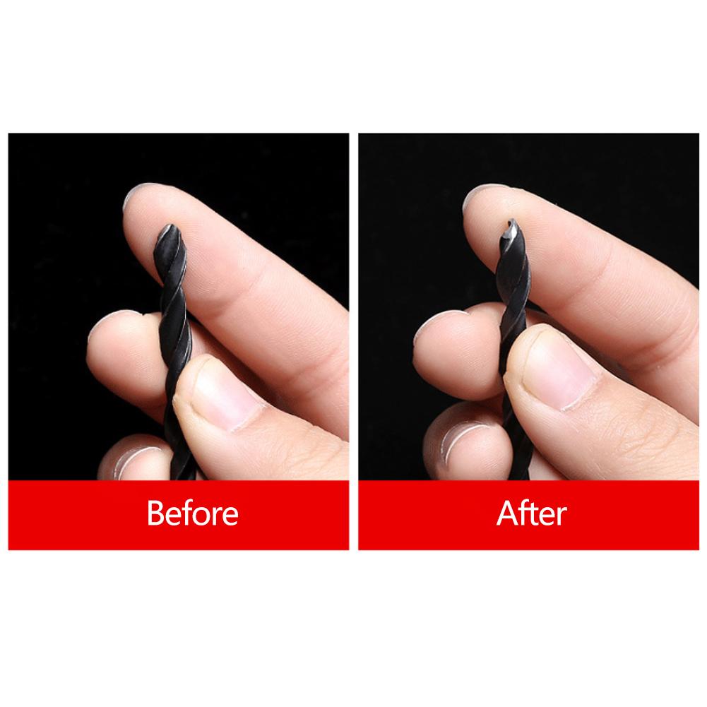 Multi-Size Fit Drill Bit Sharpening Kit Portable Twist Drill Sharpener Attachment for Power Drill Handheld Grinder for Sharpening Blunt Drill Bits