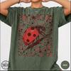 Celestial Insect Streetwear Top, Vintage Garden Aesthetic Clothing, Comfort Colors® Ladybug T-Shirt, Cottagecore Cotton Tee, Gardener Gift