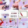 Hot-Selling Beading Machine Set: Multi-Color Plastic Base, Irregular Drill, Round Bead Claw, 24-Grid Jewelry Accessories.