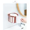 Wall Mount Paper Holder ABS Punch Free Smooth Toilet Tissue Box for Bathroom Kitchen WashroomRed