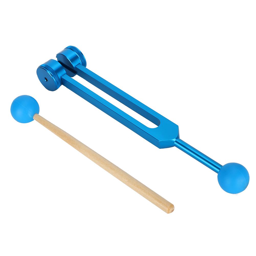 

136.1HZ Aluminum Alloy Tuning Fork Wood Hammer Ball Sound Healing Therapy Tool Set