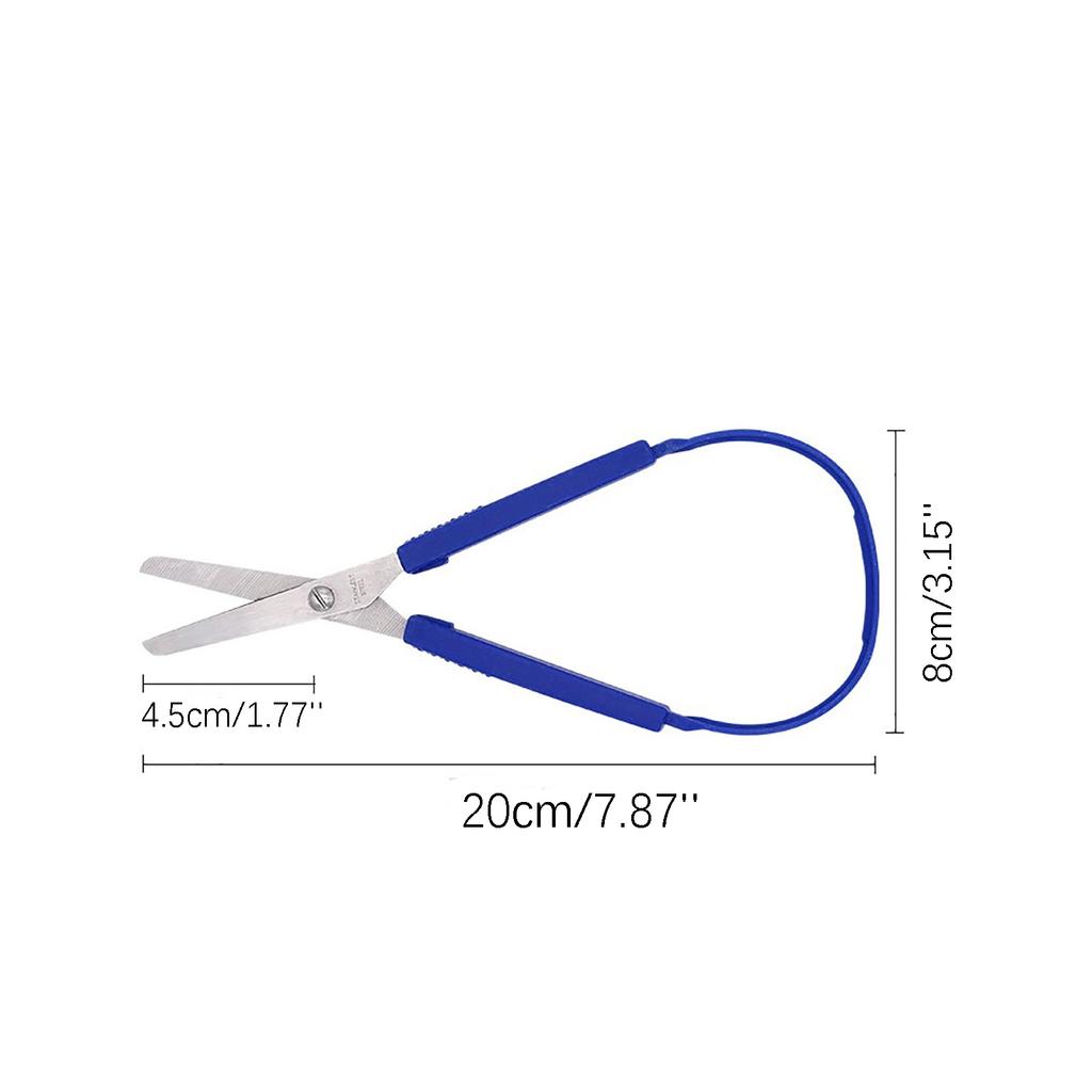 1Pcs Loop Scissors Colorful Grip Scissors Loop Handle Self-Opening Scissors Adaptive Cutting Scissors for Children Adults