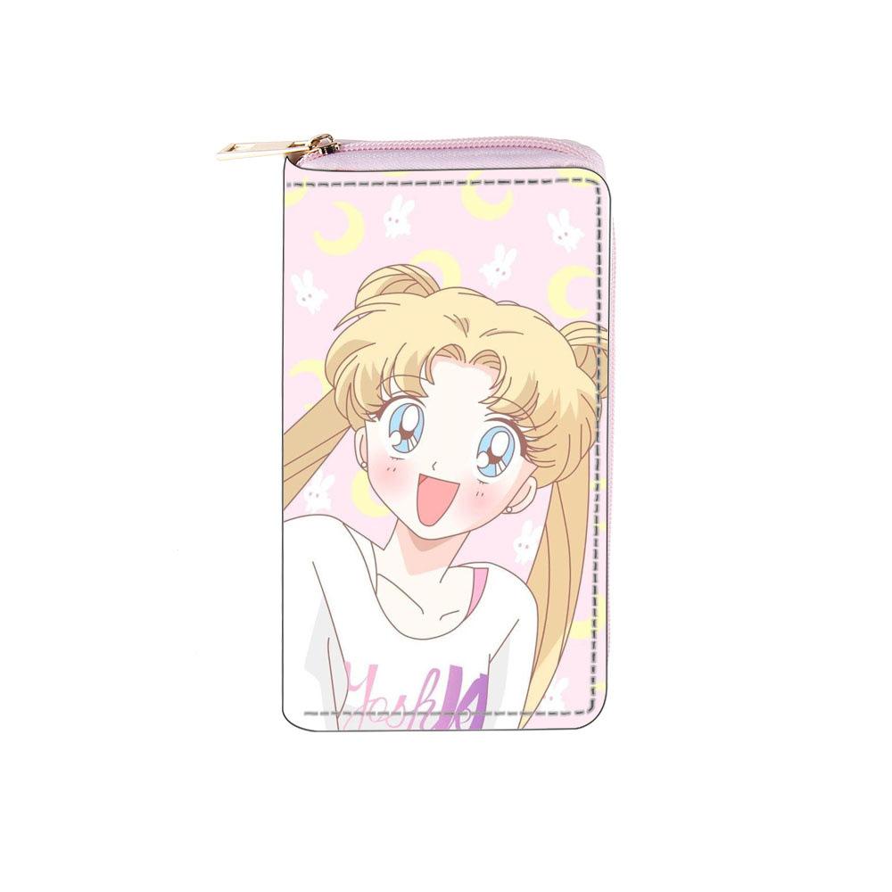 Cartoon Long Zipper Wallet Wallet Clutch Sailor Moon
