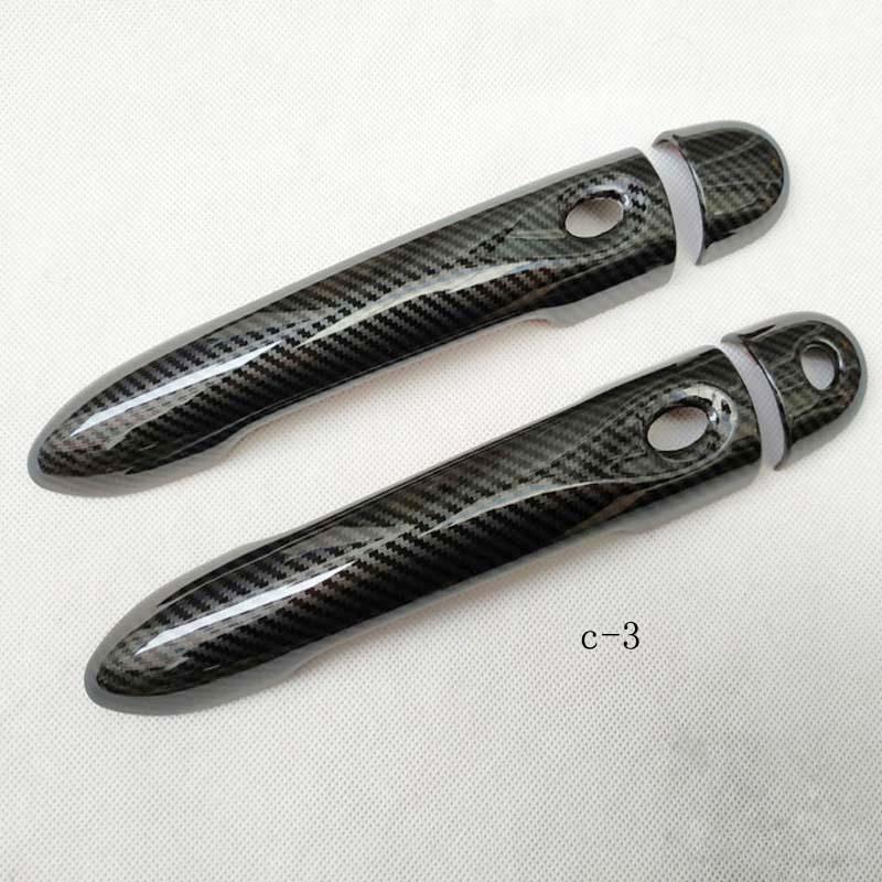 Abs Chrome Door Handle Cover for Renault Clio Iv 4 Lutecia 2014 2015 2016 2017 2018 Car Accessories Color Imatation Carbon Fiber