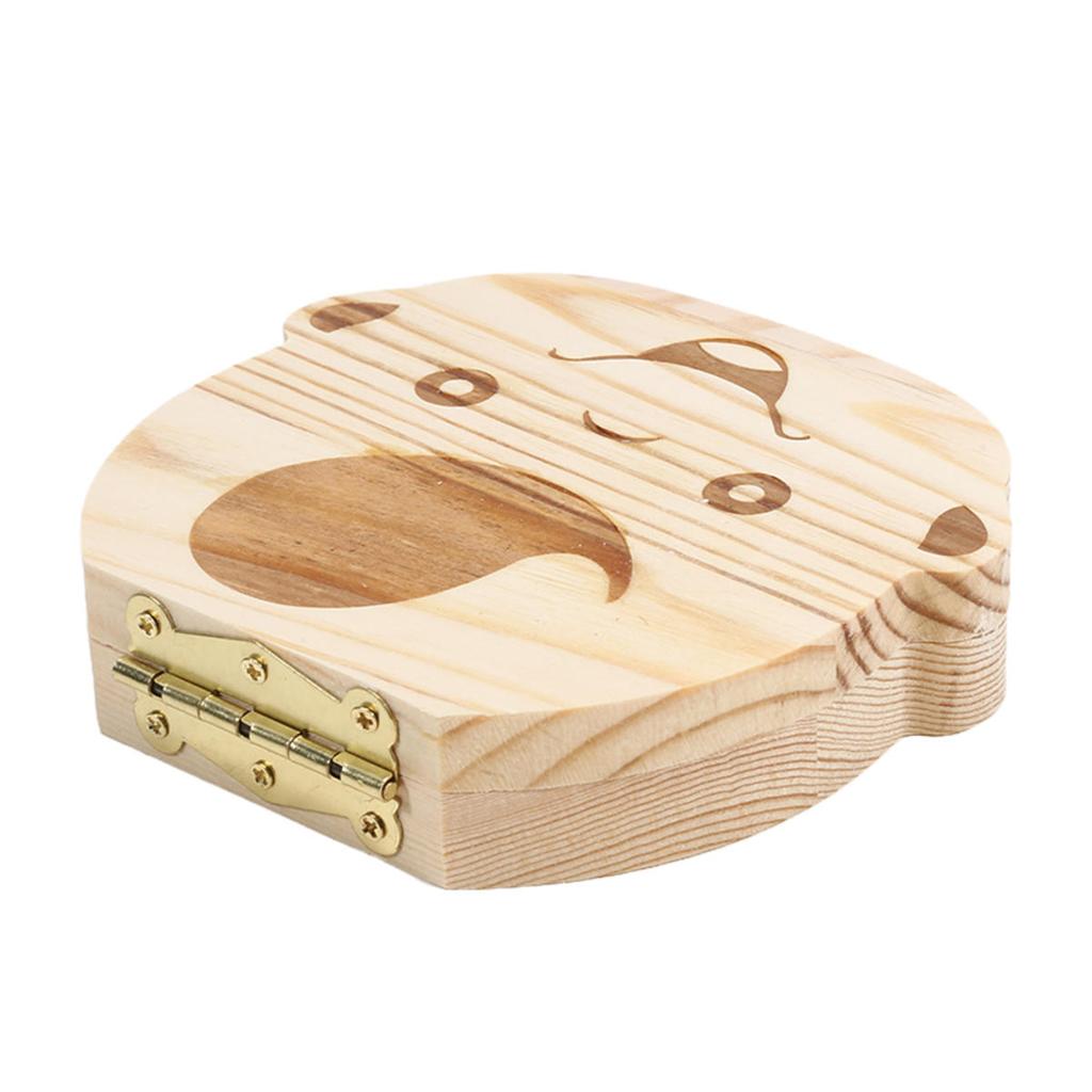 1 Stück Kinder Baby Zahnbox Holz Kinder Milchzähne Organizer Aufbewahrung Jungen Mädchen Baby Souvenirs Geschenke Andenken