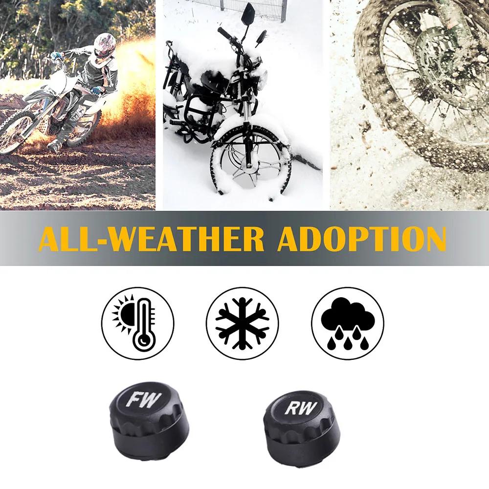 Motorrad TPMS Drahtloser Reifendruckmonitor LCD-Anzeige Wasserdichtes System