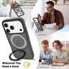 For Apple 17pm stand type mobile phone case magnetic two-in-one For iPhone16promax matte 15 protective case