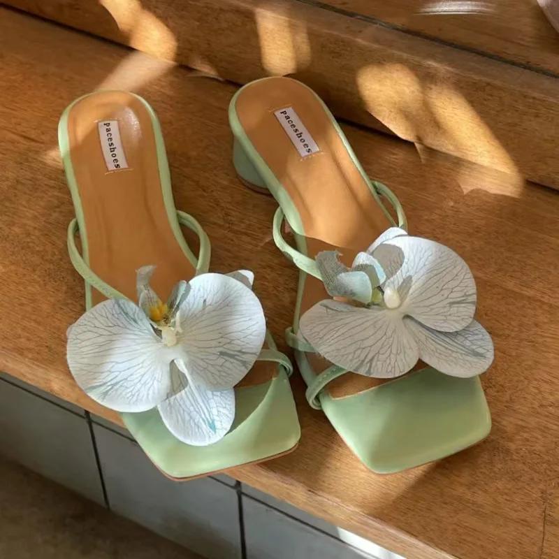 Fashion Women's Personalized Flower Sandals Accessories ,butterfly Orchid Shoe Buckle Decorate The Upper, Sweet Flower Shoe Accessories