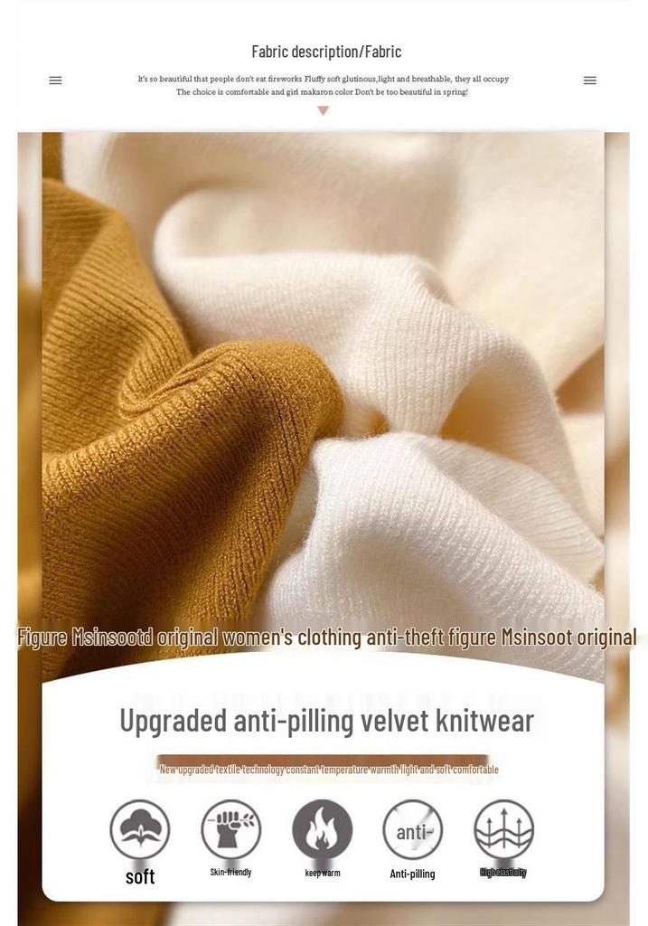 Chic Women's Slim-Fit Half High Neck Sweater - Autumn/Winter Long Sleeve Knitted Top