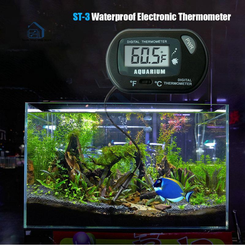 Digital Aquarium Thermometer with Probe Suction Cup Fish Tank Water Electronic Thermometer Measurement Degrees Celsius ℃