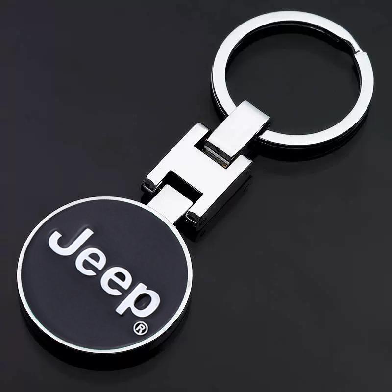 

Cup Holders Car Emblem Keychain H Buckle Double-sided Key Ring For Jeep Grand Cherokee Wrangler JK Gladiator Compass Renegade Pa чёрный