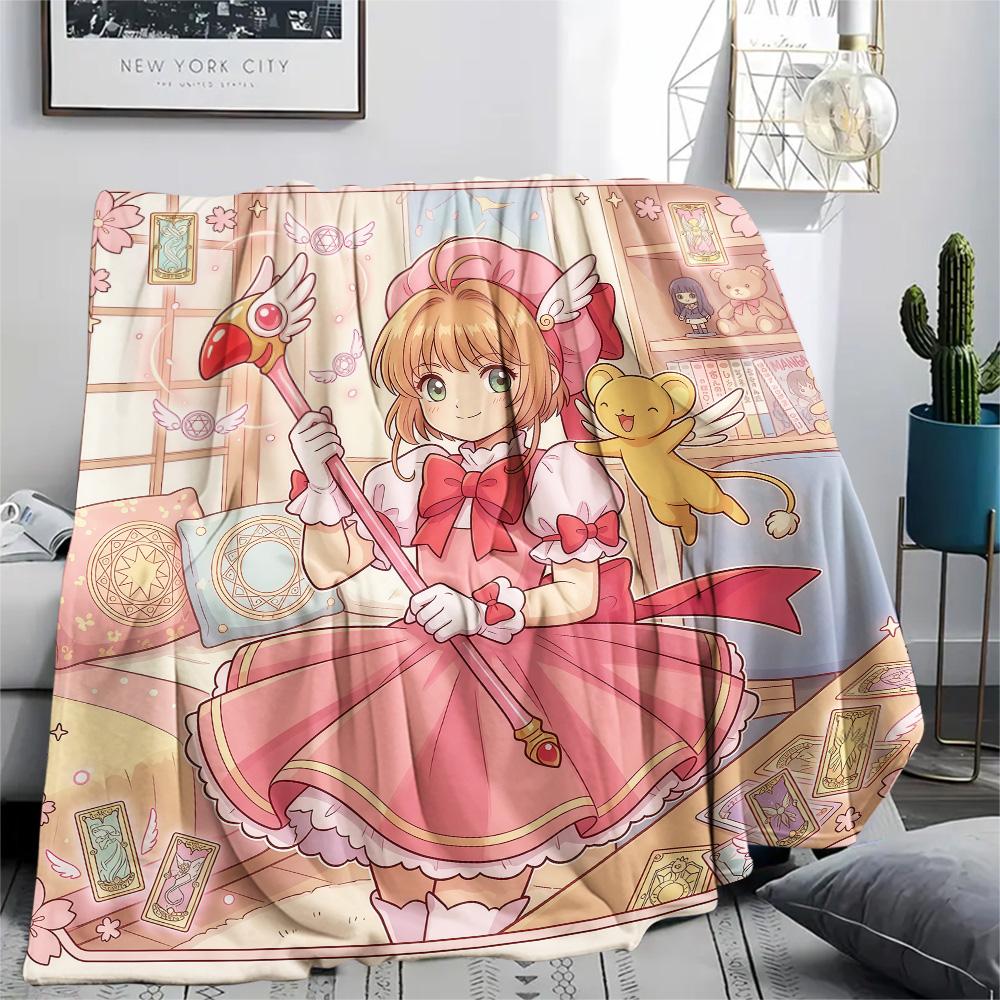 Cardcaptor Sakura Kinomoto Sakura Theme Collection flannel blanket, stylish for home decor, great gift choice