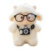Plush Stuffed Animal Lamb Soft Wool Toy Small Handheld Plush Doll Fluffy Fabric Material Collectible Gift for Kids and Adults