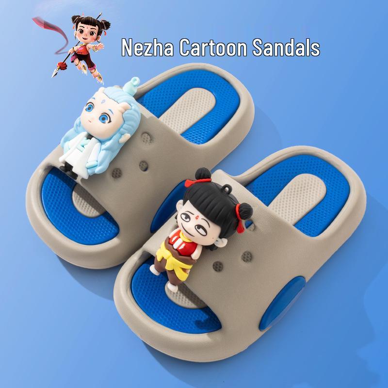 

Carefully Selected Boys Summer Ao Bing Toddler Slip-resistant Indoor Soft Sole Sandals 20cm Length, Size 32/33