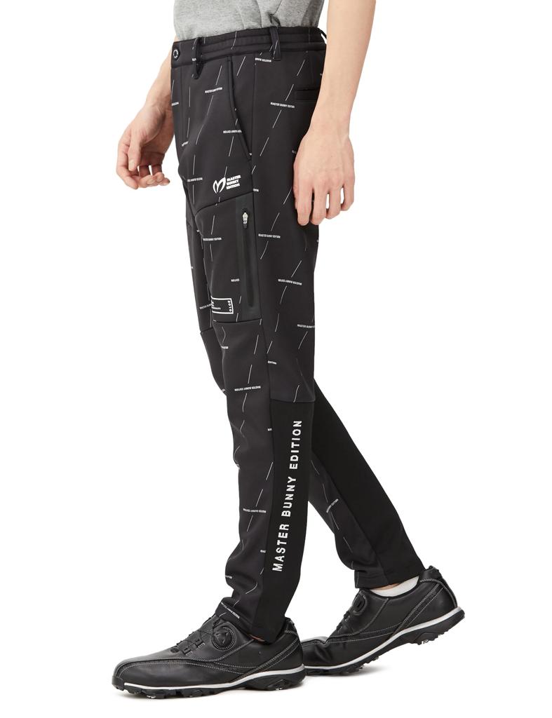 Water Repellent Long Pants Golf Base 4 [Master Bunny] Men's (Square Pattern/Stretch Bonding) / / 758-3231107 011_Black [M]
