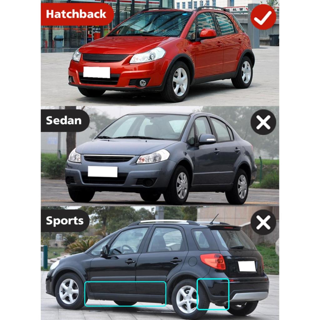 4PCS Car Mud Flaps Splash Guards Mudguards Car Mud Flaps Compatible with Suzuki SX4 2007 2008 2009 2010 2011 2012 2013