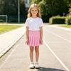Girls Pleated Short Skirt with Built-in Shorts for School and Daily Wear