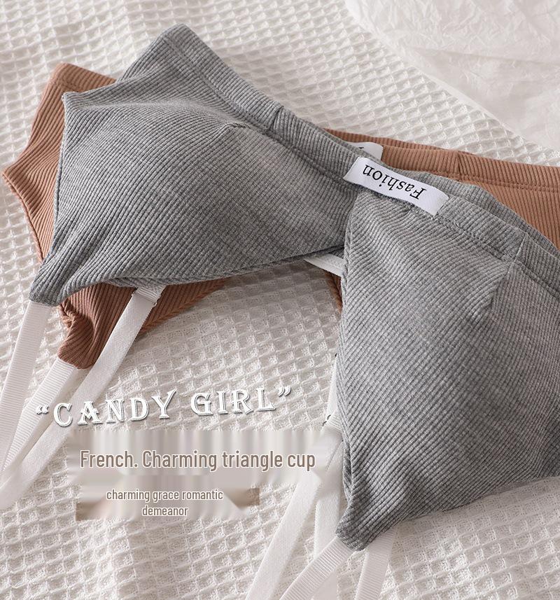 Sporty Women's Letter Print Embroidery Lingerie Set with Built-in Pads and Beautiful Back Design.