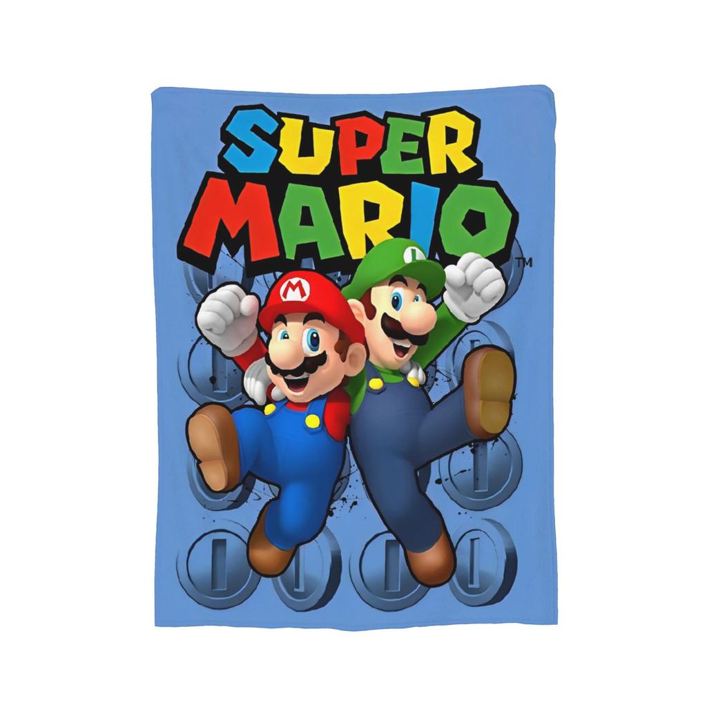 Roztomilý Boo Marios Potah na deku Flanelové přehozy Dekorace postele pohovky Měkké teplé přehozy,