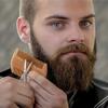 Double-Sided Wooden Beard Comb for Men's Grooming