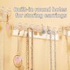 9Pcs Transparent Necklace Holder 8 Hooks Earrings Necklace Organizer  Mirror Cabinet