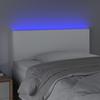 Vidaxl Zagłówek Do Łóżka Z Led, Biały, 90X5X78/88 Cm, Sztuczna Skóra