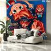 Pippi Longstocking Custom Name Wall Tapestry Aesthetic Wall Hanging Printed Fabric Blanket Decorative Tapestries for Bedroom Living Room Home Decor