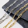Adjustable Metal Choker Necklace Gold Clavicle Chain Necklace Paperclip Necklace  Girl Gift