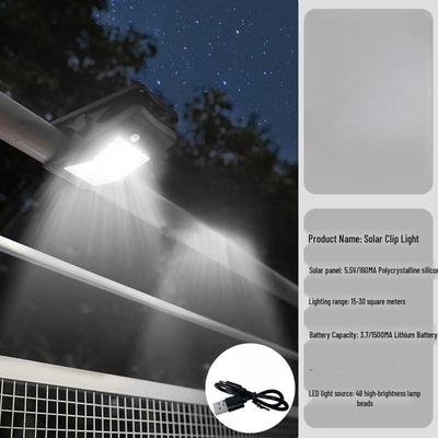 Portable Solar Outdoor Clip-on LED Wall Light